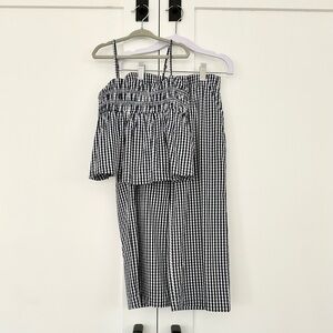 abercrombie kids Navy and White Gingham Matching Set